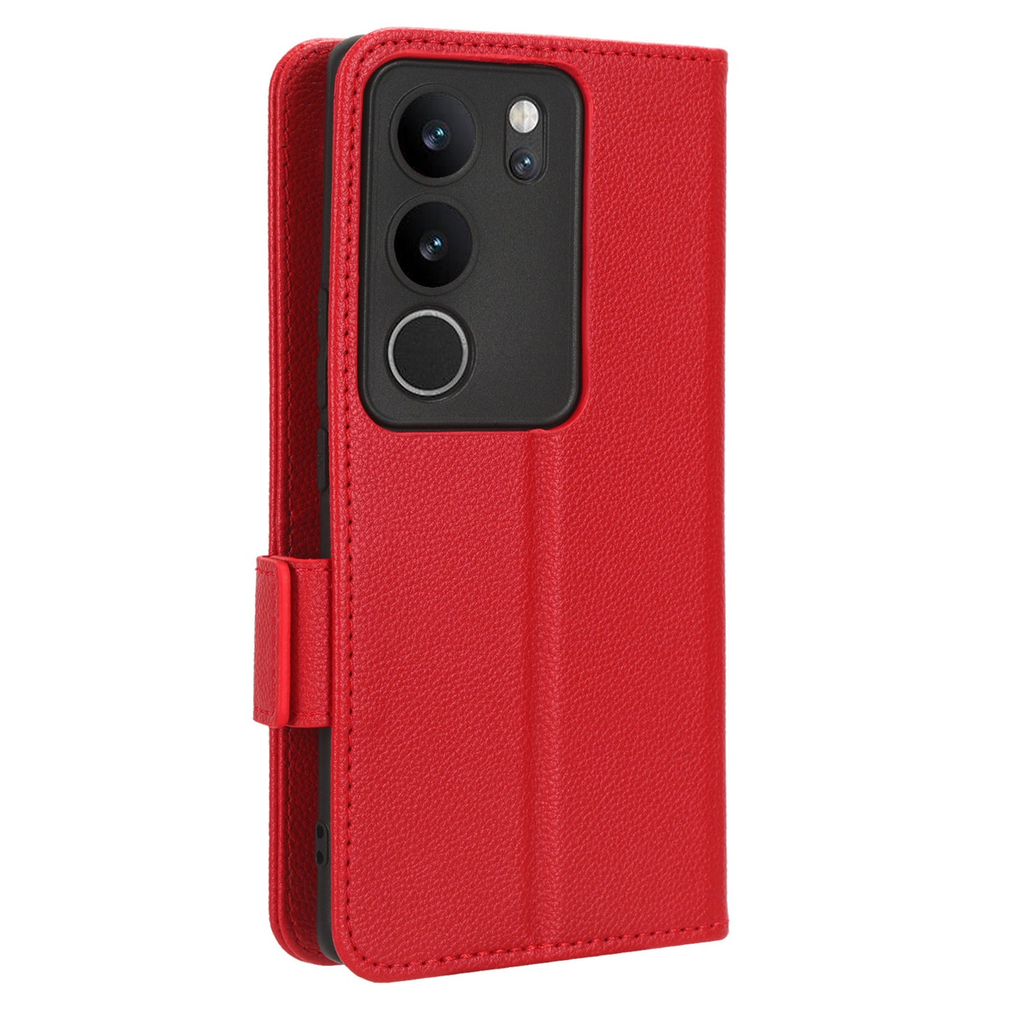 For vivo V29 5G / S17 5G / S17 Pro 5G / S17t 5G Litchi Texture Phone Case Wallet Stand Magnetic Closure PU Leather Phone Cover