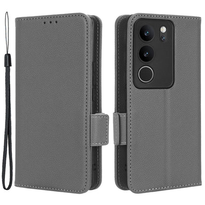 For vivo V29 5G / S17 5G / S17 Pro 5G / S17t 5G Litchi Texture Phone Case Wallet Stand Magnetic Closure PU Leather Phone Cover