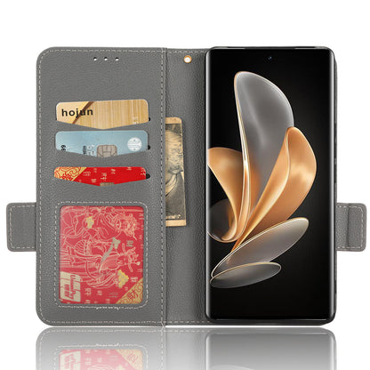For vivo V29 5G / S17 5G / S17 Pro 5G / S17t 5G Litchi Texture Phone Case Wallet Stand Magnetic Closure PU Leather Phone Cover