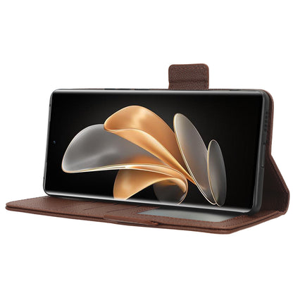 For vivo V29 5G / S17 5G / S17 Pro 5G / S17t 5G Litchi Texture Phone Case Wallet Stand Magnetic Closure PU Leather Phone Cover