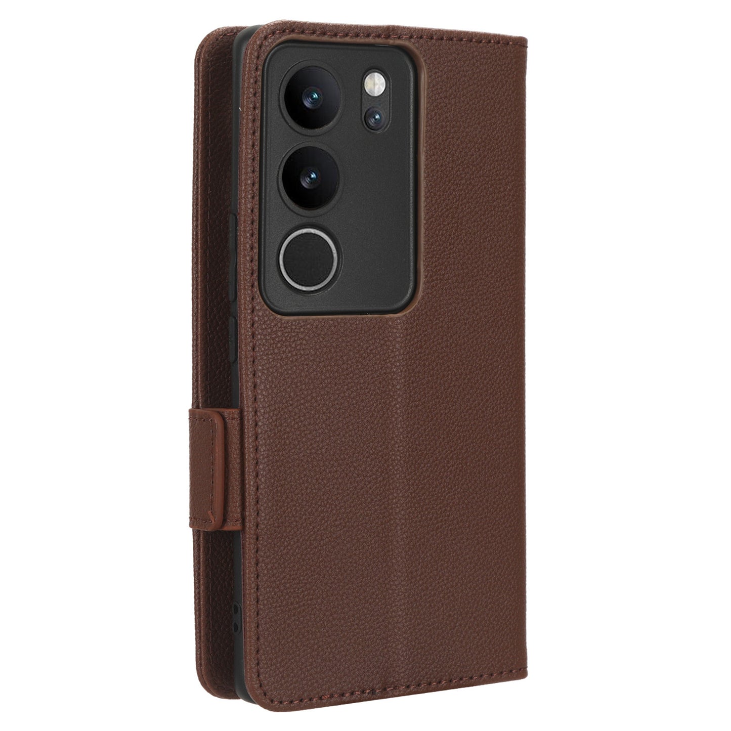 For vivo V29 5G / S17 5G / S17 Pro 5G / S17t 5G Litchi Texture Phone Case Wallet Stand Magnetic Closure PU Leather Phone Cover