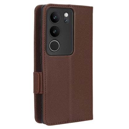 For vivo V29 5G / S17 5G / S17 Pro 5G / S17t 5G Litchi Texture Phone Case Wallet Stand Magnetic Closure PU Leather Phone Cover