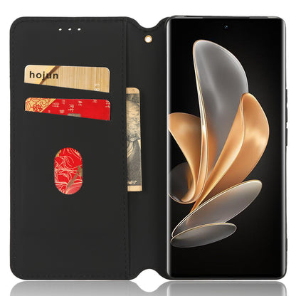 For vivo V29 5G / S17 5G / S17 Pro 5G / S17t 5G Rhombus Imprinted Shell PU Leather Stand Case Shockproof Phone Cover