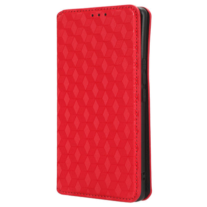 For vivo V29 5G / S17 5G / S17 Pro 5G / S17t 5G Rhombus Imprinted Shell PU Leather Stand Case Shockproof Phone Cover