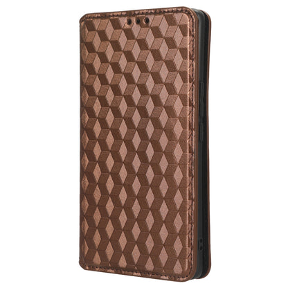 For vivo V29 5G / S17 5G / S17 Pro 5G / S17t 5G Rhombus Imprinted Shell PU Leather Stand Case Shockproof Phone Cover