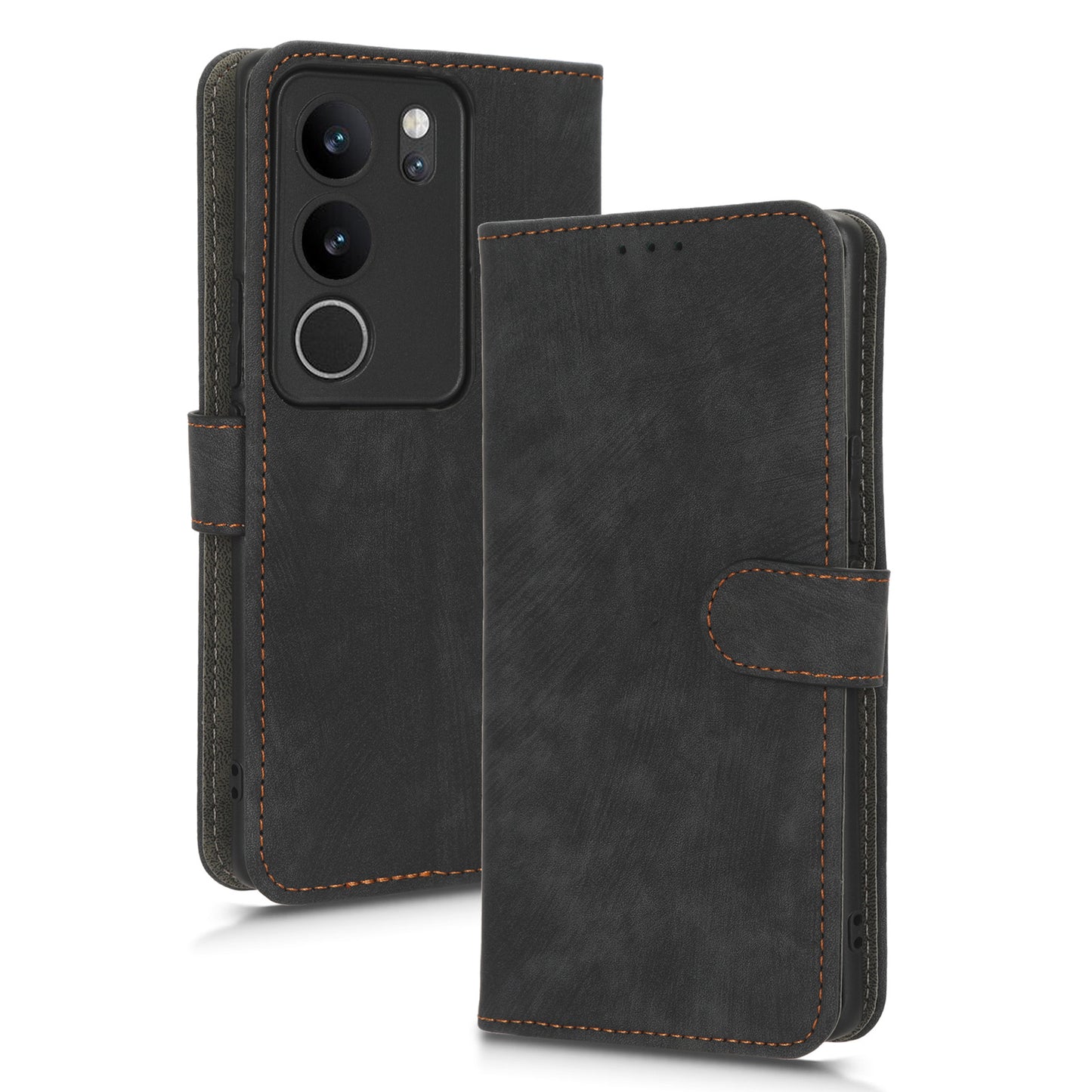 For vivo V29 5G / S17 5G / S17 Pro 5G / S17t 5G Shockproof Phone Cover RFID Blocking PU Leather+TPU Stand Phone Case Wallet