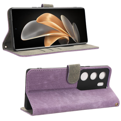 For vivo V29 5G / S17 5G / S17 Pro 5G / S17t 5G Shockproof Phone Cover RFID Blocking PU Leather+TPU Stand Phone Case Wallet