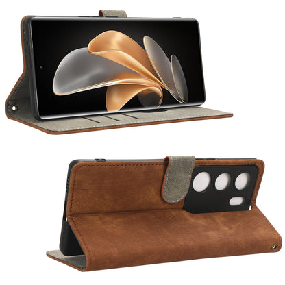 For vivo V29 5G / S17 5G / S17 Pro 5G / S17t 5G Shockproof Phone Cover RFID Blocking PU Leather+TPU Stand Phone Case Wallet