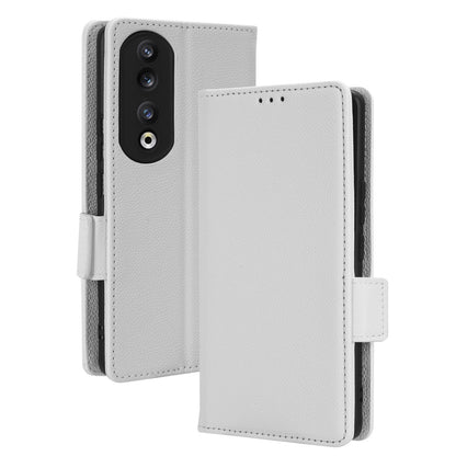 Leather Phone Case for Honor 90 , Wallet Stand Litchi Texture Folio Flip Cell Phone Cover