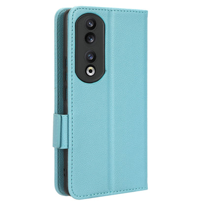 Leather Phone Case for Honor 90 , Wallet Stand Litchi Texture Folio Flip Cell Phone Cover