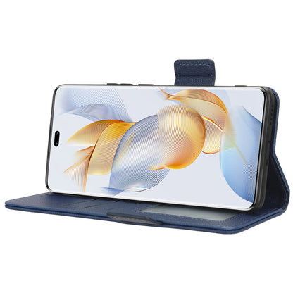 Phone Case for Honor 90 Pro , Litchi Texture Wallet Stand Folio Flip Leather Cell Phone Cover