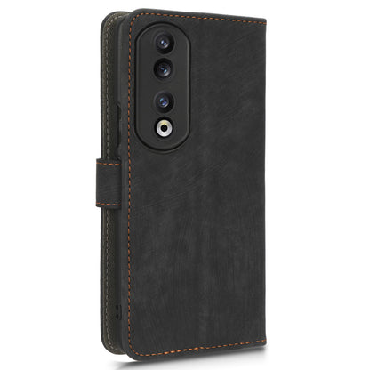 For Honor 90 Pro Anti-Scratch Wallet Phone Cover RFID Blocking PU Leather Stand Phone Case