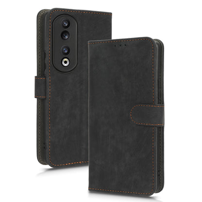 For Honor 90 Pro Anti-Scratch Wallet Phone Cover RFID Blocking PU Leather Stand Phone Case