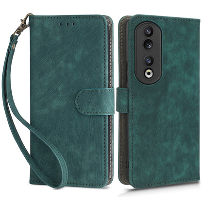 For Honor 90 Pro Anti-Scratch Wallet Phone Cover RFID Blocking PU Leather Stand Phone Case