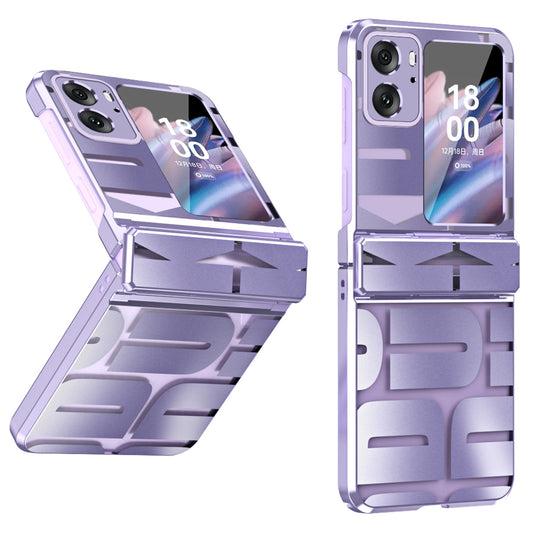 For Oppo Find N2 Flip 5G Shockproof Phone Case Electroplating Hard PC Phone Cover