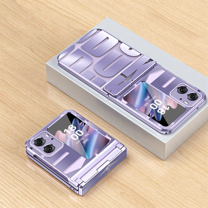 For Oppo Find N2 Flip 5G Shockproof Phone Case Electroplating Hard PC Phone Cover