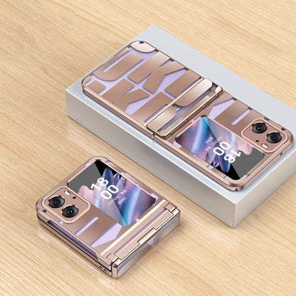 For Oppo Find N2 Flip 5G Shockproof Phone Case Electroplating Hard PC Phone Cover