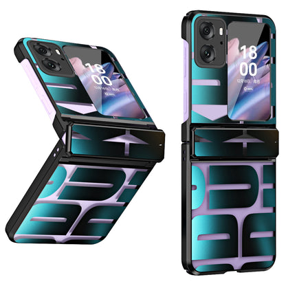 For Oppo Find N2 Flip 5G Shockproof Phone Case Electroplating Hard PC Phone Cover