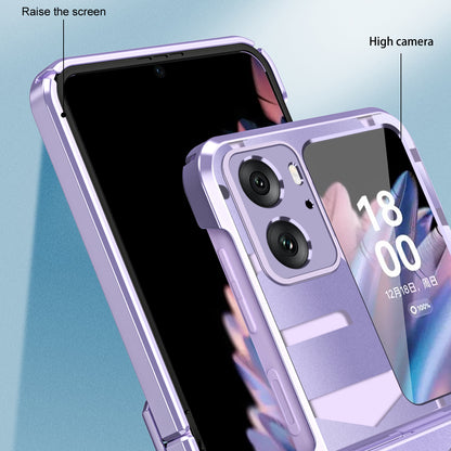 For Oppo Find N2 Flip 5G Shockproof Phone Case Electroplating Hard PC Phone Cover