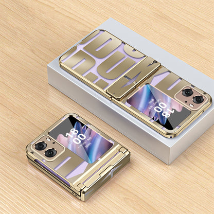 For Oppo Find N2 Flip 5G Shockproof Phone Case Electroplating Hard PC Phone Cover