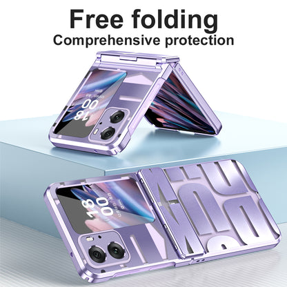 For Oppo Find N2 Flip 5G Shockproof Phone Case Electroplating Hard PC Phone Cover