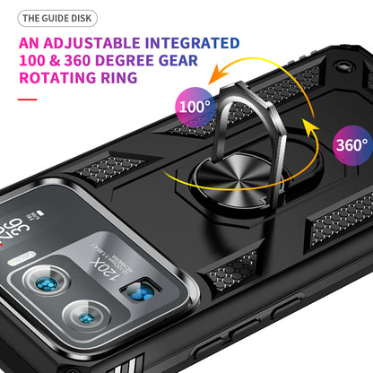 For Xiaomi Mi 11 Ultra PC+TPU Anti-scratch Phone Case Car Mount Holder Kickstand Cover