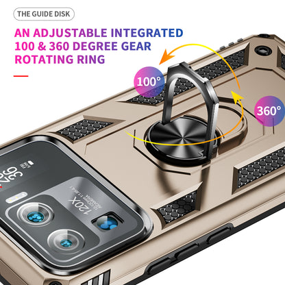 For Xiaomi Mi 11 Ultra PC+TPU Anti-scratch Phone Case Car Mount Holder Kickstand Cover