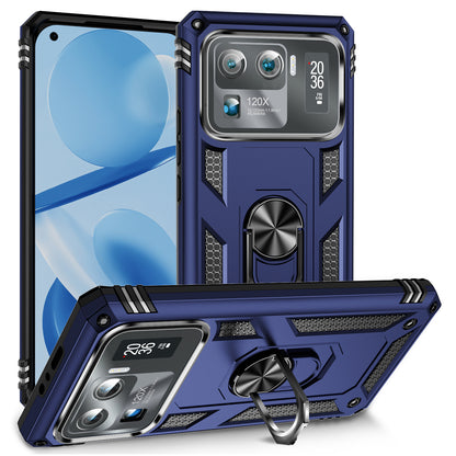 For Xiaomi Mi 11 Ultra PC+TPU Anti-scratch Phone Case Car Mount Holder Kickstand Cover