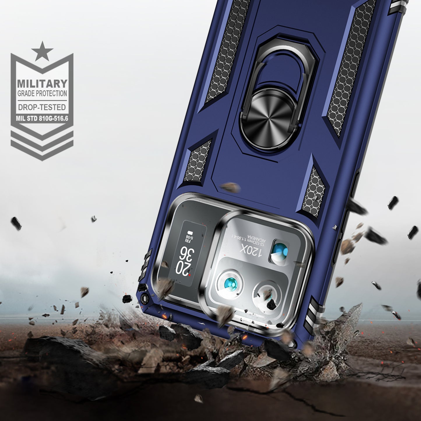 For Xiaomi Mi 11 Ultra PC+TPU Anti-scratch Phone Case Car Mount Holder Kickstand Cover