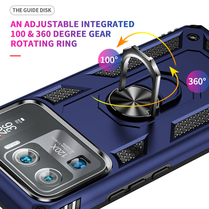 For Xiaomi Mi 11 Ultra PC+TPU Anti-scratch Phone Case Car Mount Holder Kickstand Cover