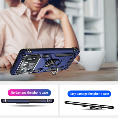 For Xiaomi Mi 11 Ultra PC+TPU Anti-scratch Phone Case Car Mount Holder Kickstand Cover