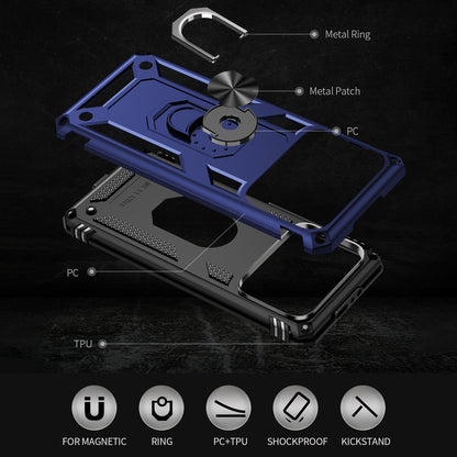 For Xiaomi Mi 11 Ultra PC+TPU Anti-scratch Phone Case Car Mount Holder Kickstand Cover