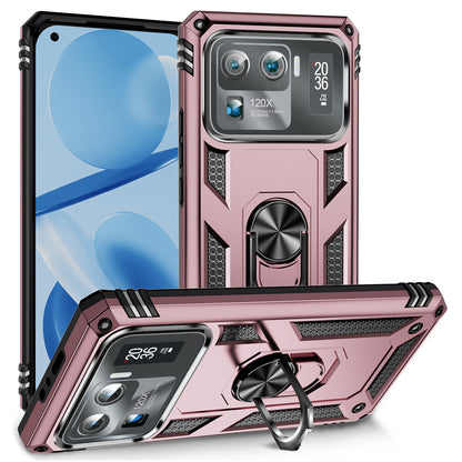 For Xiaomi Mi 11 Ultra PC+TPU Anti-scratch Phone Case Car Mount Holder Kickstand Cover