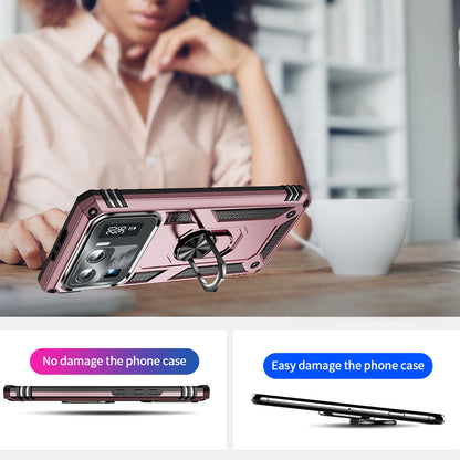 For Xiaomi Mi 11 Ultra PC+TPU Anti-scratch Phone Case Car Mount Holder Kickstand Cover