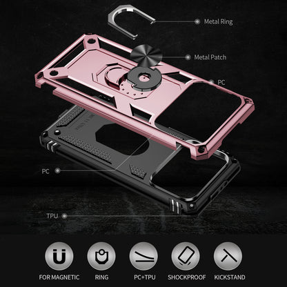 For Xiaomi Mi 11 Ultra PC+TPU Anti-scratch Phone Case Car Mount Holder Kickstand Cover