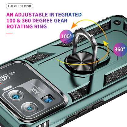 For Xiaomi Mi 11 Ultra PC+TPU Anti-scratch Phone Case Car Mount Holder Kickstand Cover