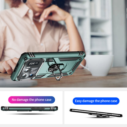 For Xiaomi Mi 11 Ultra PC+TPU Anti-scratch Phone Case Car Mount Holder Kickstand Cover