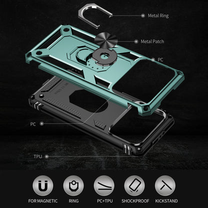 For Xiaomi Mi 11 Ultra PC+TPU Anti-scratch Phone Case Car Mount Holder Kickstand Cover