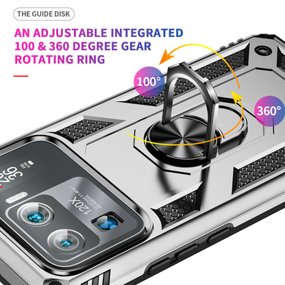 For Xiaomi Mi 11 Ultra PC+TPU Anti-scratch Phone Case Car Mount Holder Kickstand Cover