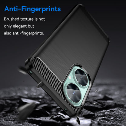 For Huawei Nova 11i / Enjoy 60 Pro / Maimang 20 Brushed TPU Case Carbon Fiber Texture Phone Cover