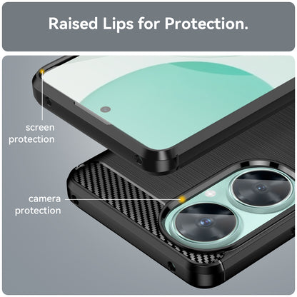 For Huawei Nova 11i / Enjoy 60 Pro / Maimang 20 Brushed TPU Case Carbon Fiber Texture Phone Cover