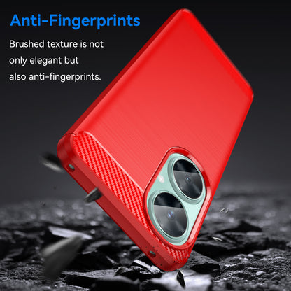 For Huawei Nova 11i / Enjoy 60 Pro / Maimang 20 Brushed TPU Case Carbon Fiber Texture Phone Cover