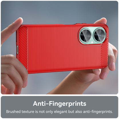 For Huawei Nova 11i / Enjoy 60 Pro / Maimang 20 Brushed TPU Case Carbon Fiber Texture Phone Cover