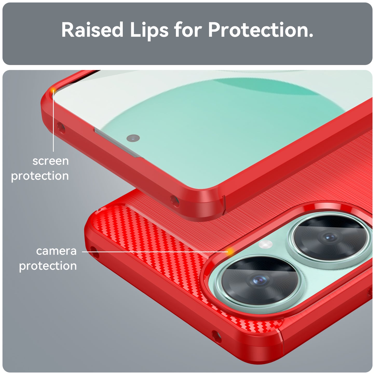 For Huawei Nova 11i / Enjoy 60 Pro / Maimang 20 Brushed TPU Case Carbon Fiber Texture Phone Cover