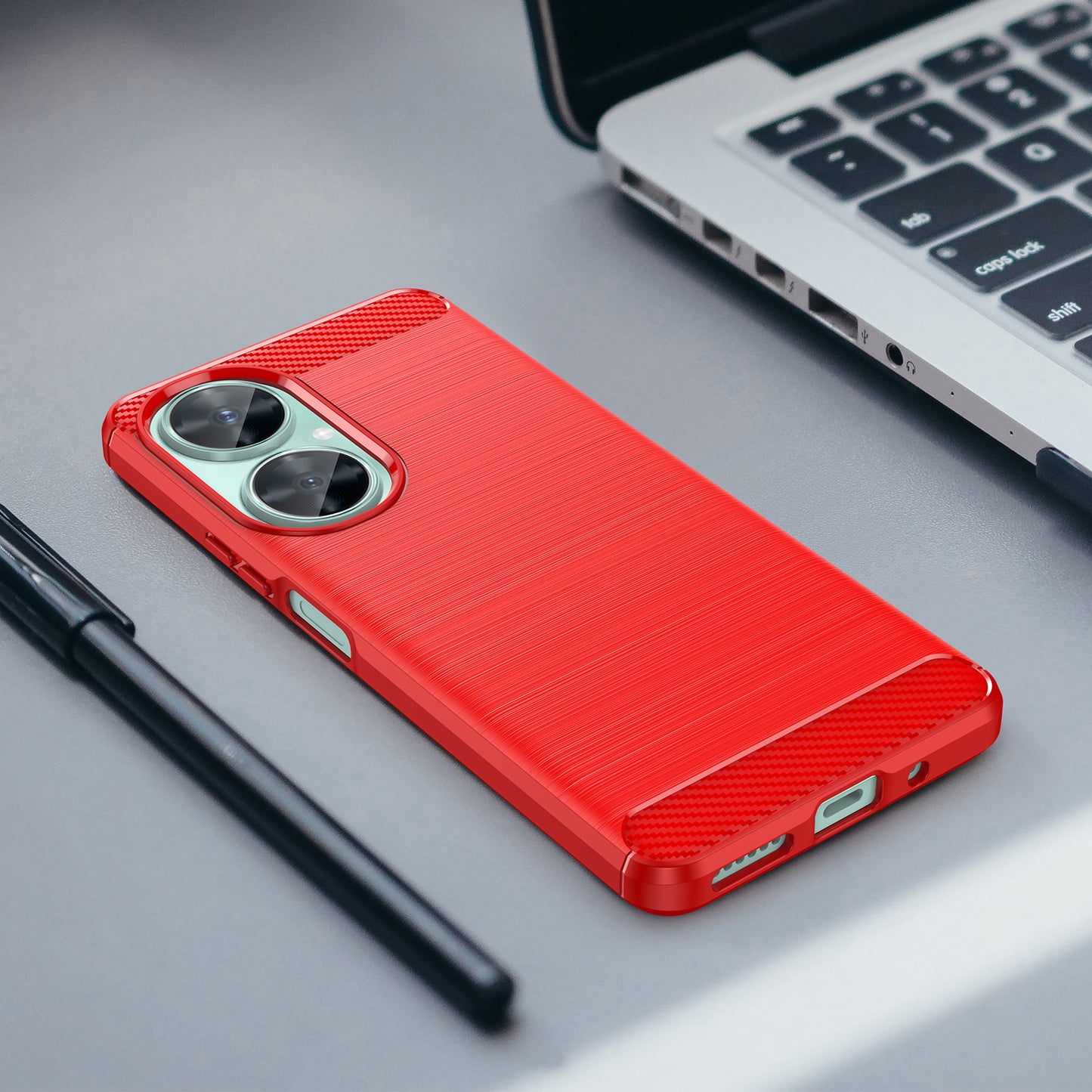For Huawei Nova 11i / Enjoy 60 Pro / Maimang 20 Brushed TPU Case Carbon Fiber Texture Phone Cover