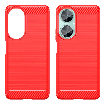For Huawei Nova 11i / Enjoy 60 Pro / Maimang 20 Brushed TPU Case Carbon Fiber Texture Phone Cover