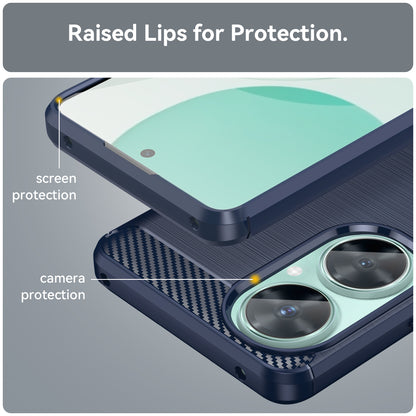 For Huawei Nova 11i / Enjoy 60 Pro / Maimang 20 Brushed TPU Case Carbon Fiber Texture Phone Cover