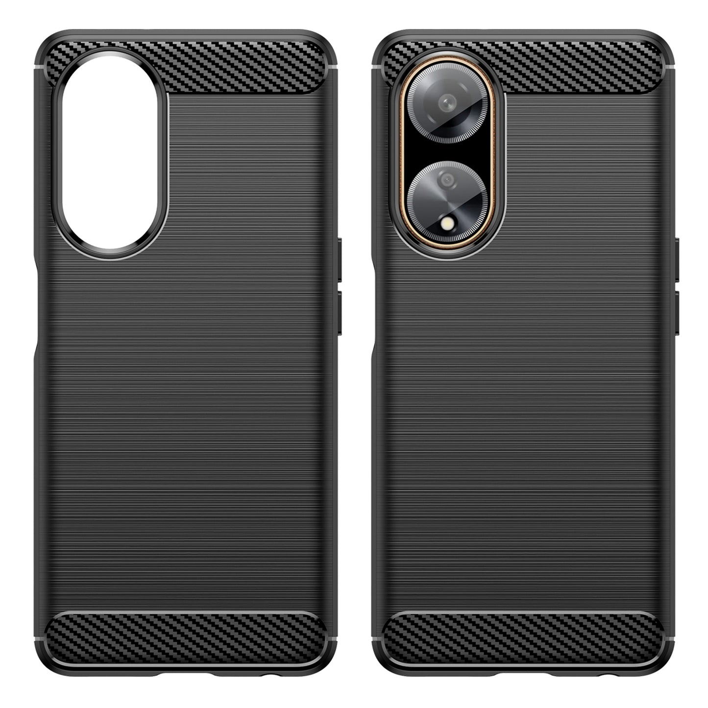 For Oppo A1 5G / A98 5G / F23 5G Soft TPU Phone Case Carbon Fiber Texture Brushed Phone Cover