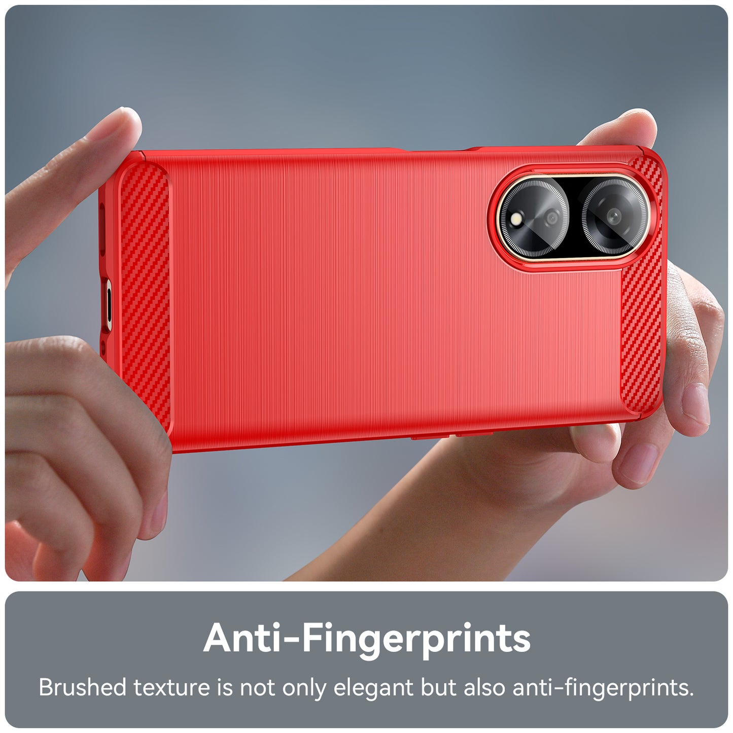 For Oppo A1 5G / A98 5G / F23 5G Soft TPU Phone Case Carbon Fiber Texture Brushed Phone Cover