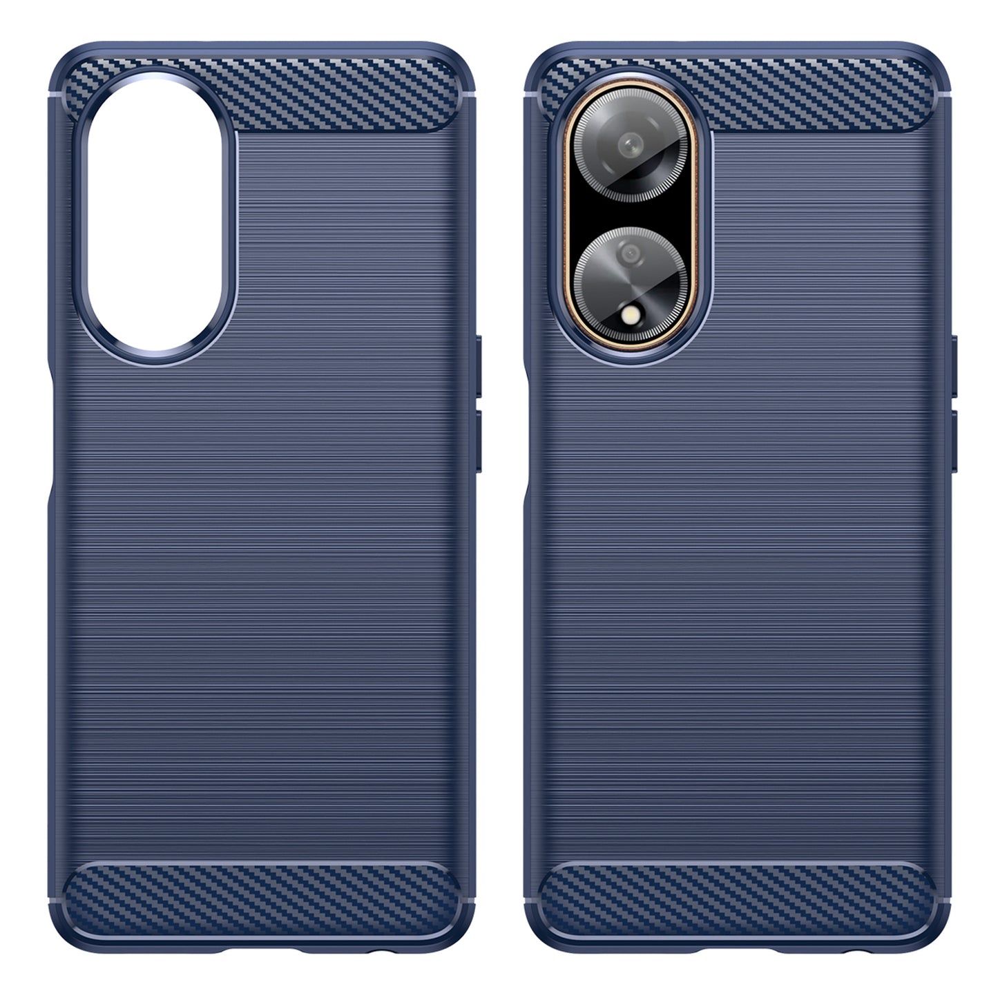 For Oppo A1 5G / A98 5G / F23 5G Soft TPU Phone Case Carbon Fiber Texture Brushed Phone Cover